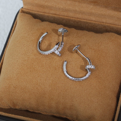 [Royal Top]JUSTE EARRINGS 12.75MM SILVER DIAMOND