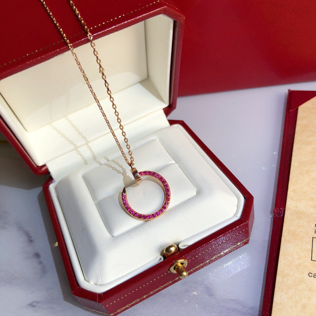 [Royal Top]JUSTE NECKLACE GOLD RED DIAMONDS