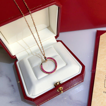 [Royal Top]JUSTE NECKLACE GOLD RED DIAMONDS