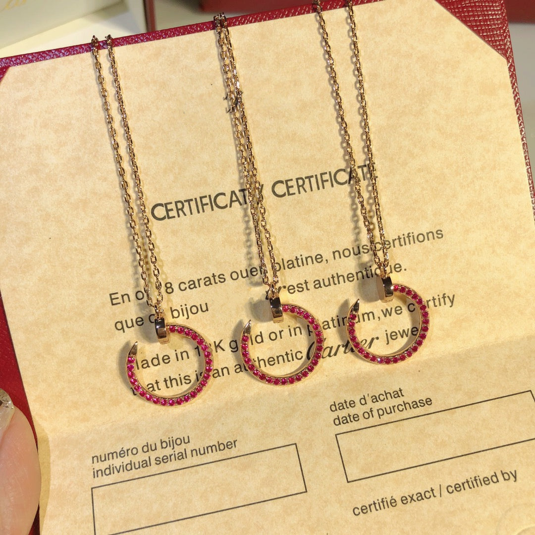 [Royal Top]JUSTE NECKLACE GOLD RED DIAMONDS