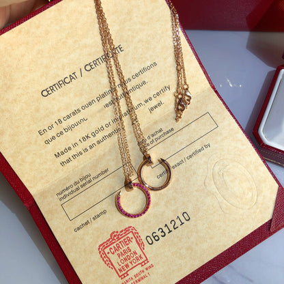 [Royal Top]JUSTE NECKLACE GOLD RED DIAMONDS