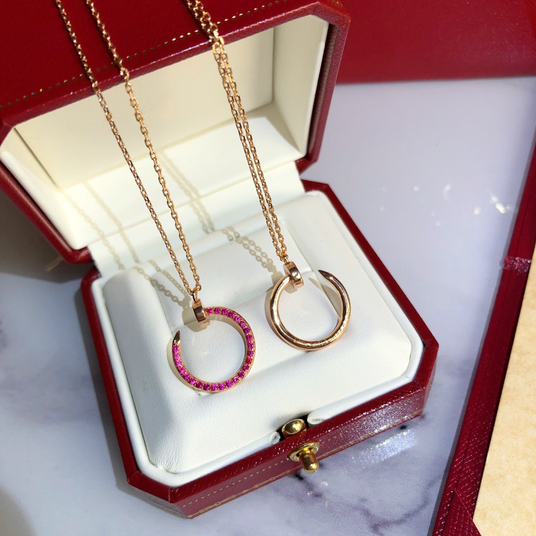 [Royal Top]JUSTE NECKLACE GOLD RED DIAMONDS