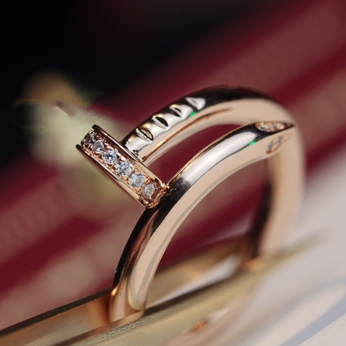 [Royal Top]JUSTE RING 2.65MM PINK GOLD DIAMOND