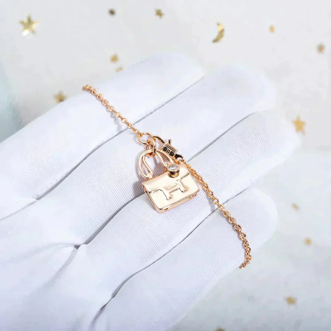 [Royal Top]AMULETTE PEDANT ROSE GOLD NECKLACE