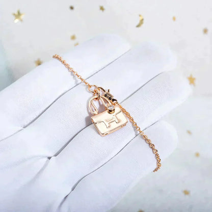 [Royal Top]AMULETTE PEDANT ROSE GOLD NECKLACE