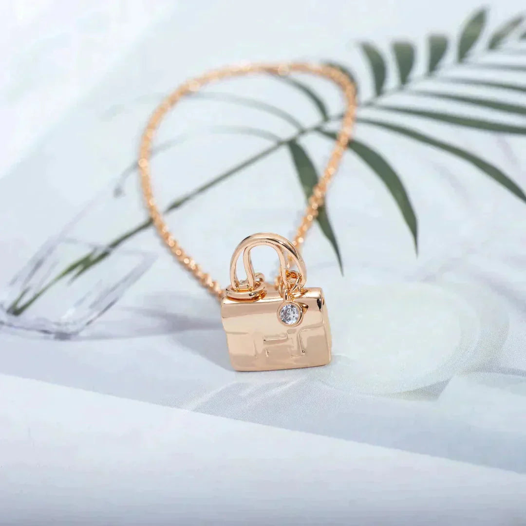 [Royal Top]AMULETTE PEDANT ROSE GOLD NECKLACE