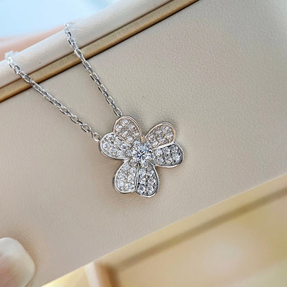 [Royal Top]CLOVER DIAMOND NECKLACE SILVER