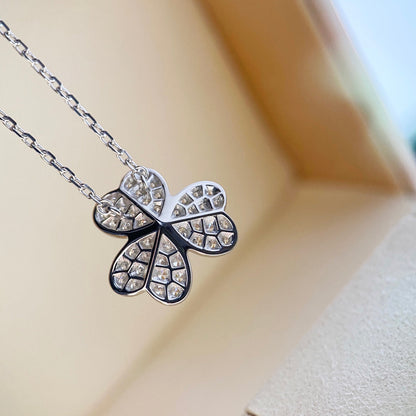 [Royal Top]CLOVER DIAMOND NECKLACE SILVER