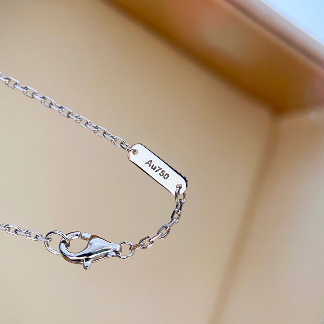 [Royal Top]CLOVER DIAMOND NECKLACE SILVER
