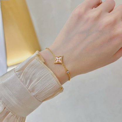 [Royal Top]STAR 1 DIAMOND PINK GOLD BRACELET