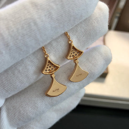[Royal Top]DREAM EARRINGS 3 MOTIFS DIAMOND MOP PINK GOLD