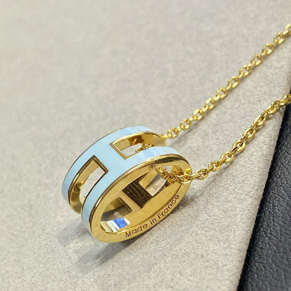 [Royal Top]POP H LIGHT BLUE NECKLACE