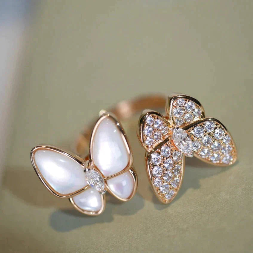 [Royal Top]TWIN BUTTERFLY DIAMOND MOP RING