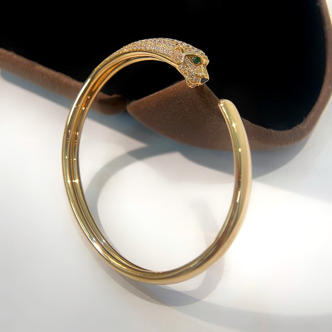 [Royal Top]PANTHERE GOLD DIAMOND OPEN BRACELET