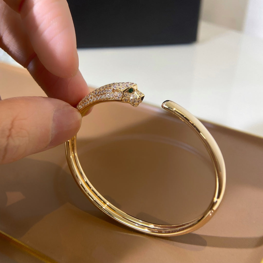 [Royal Top]PANTHERE GOLD DIAMOND OPEN BRACELET