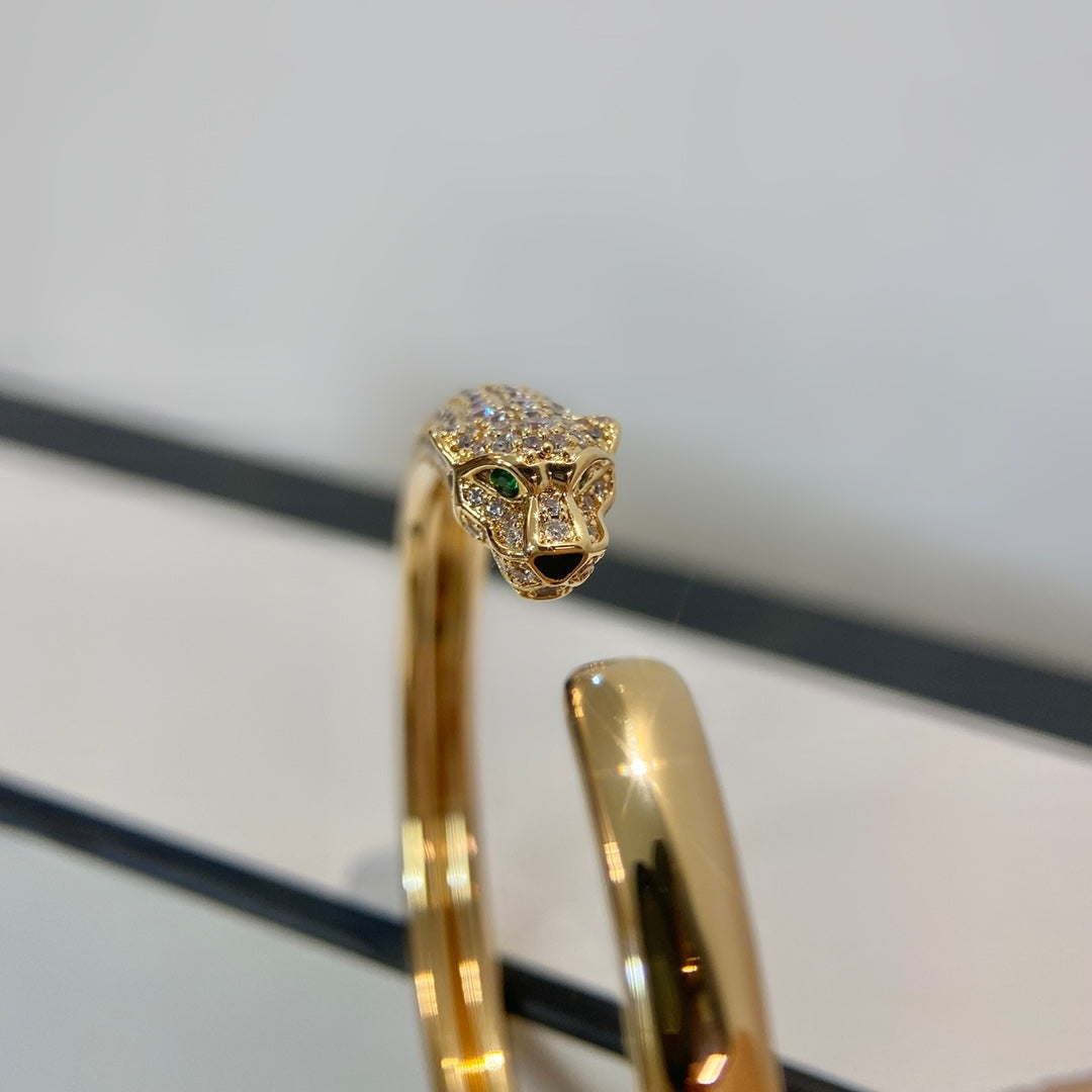 [Royal Top]PANTHERE GOLD DIAMOND OPEN BRACELET