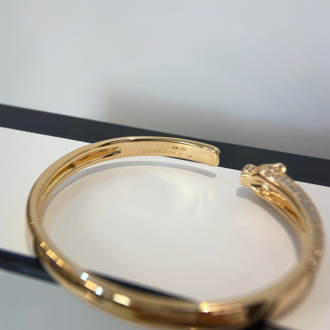 [Royal Top]PANTHERE GOLD DIAMOND OPEN BRACELET