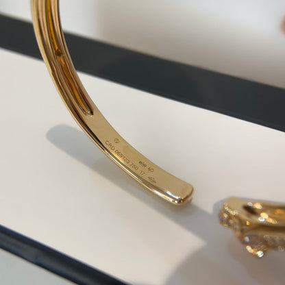 [Royal Top]PANTHERE GOLD DIAMOND OPEN BRACELET