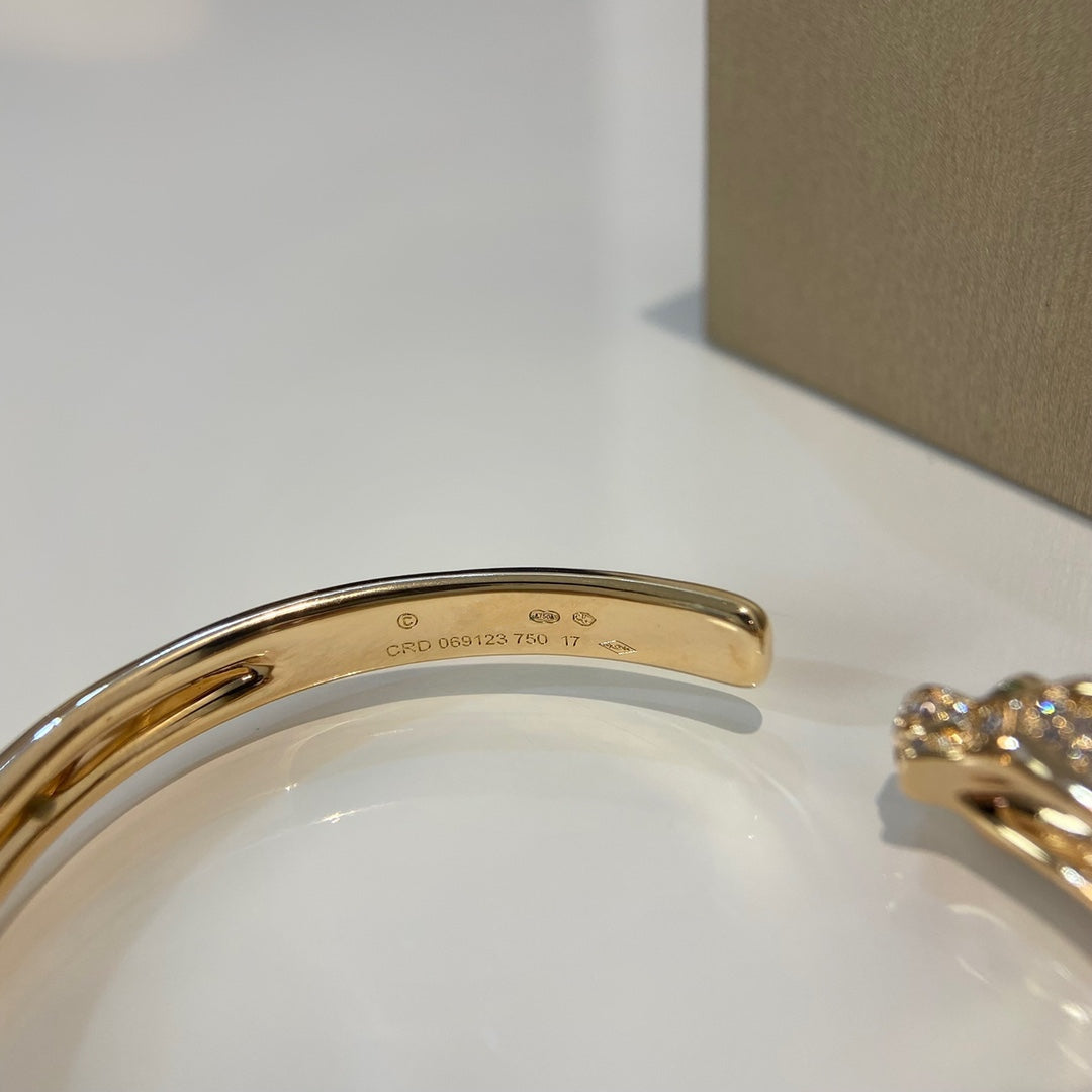 [Royal Top]PANTHERE GOLD DIAMOND OPEN BRACELET