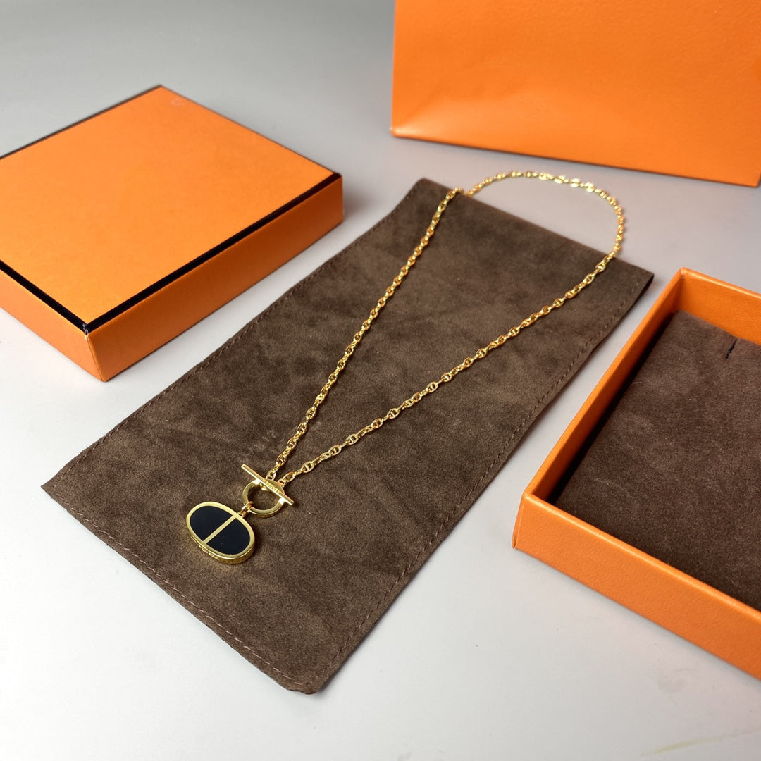 [Royal Top]CHAINE VERSO BLACK CERAMIC NECKLACE