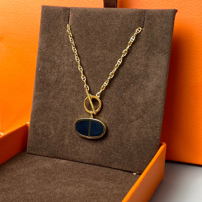 [Royal Top]CHAINE VERSO BLACK CERAMIC NECKLACE