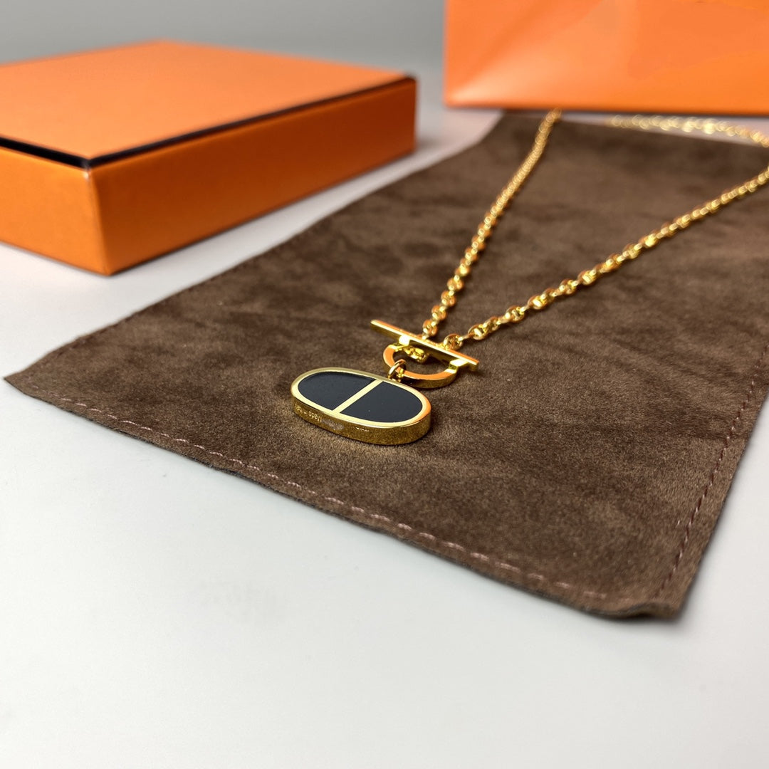 [Royal Top]CHAINE VERSO BLACK CERAMIC NECKLACE