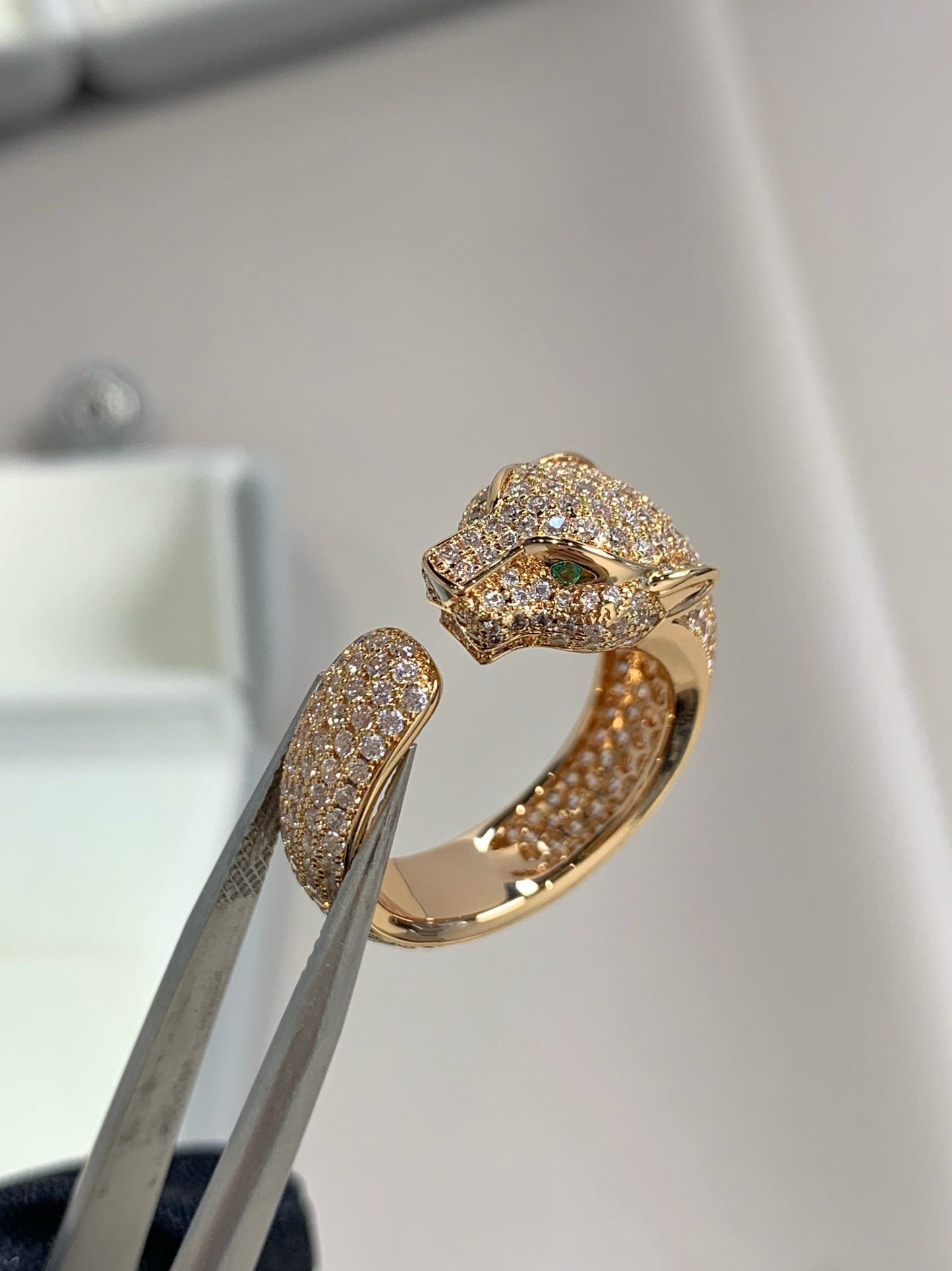 [Royal Top]PANTHERE PINK GOLD DIAMOND RING