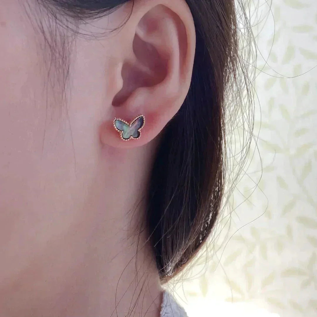 [Royal Top]BUTTERFLY DARK MOP  EARRINGS