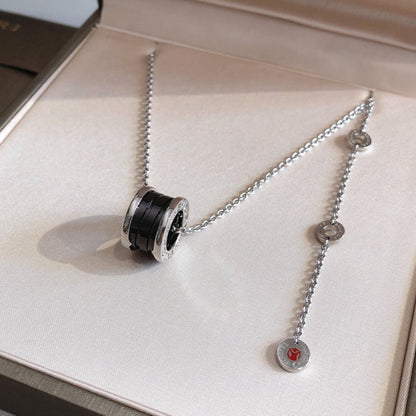 [Royal Top]ZERO 1 BLACK CERAMIC SILVER NECKLACE