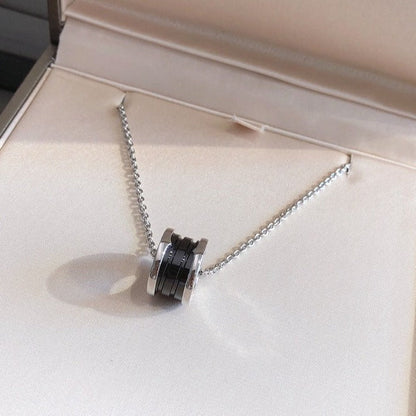 [Royal Top]ZERO 1 BLACK CERAMIC SILVER NECKLACE