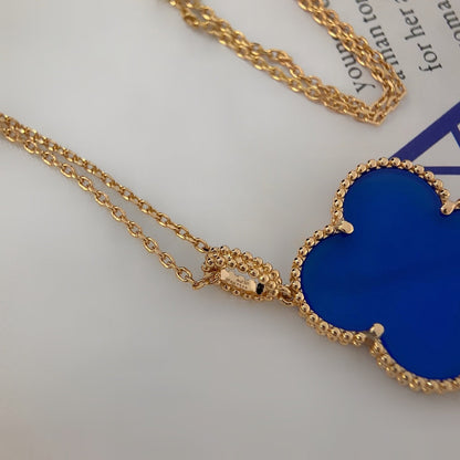 [Royal Top]CLOVER 25MM NECKLACE TURQUOISE ROSE GOLD