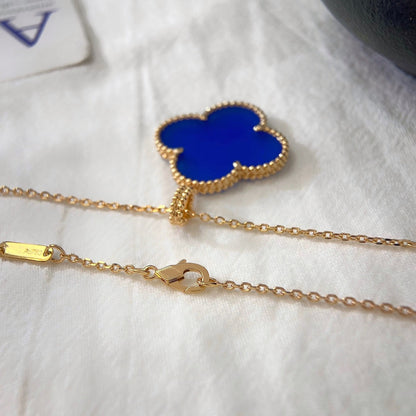 [Royal Top]CLOVER 25MM NECKLACE TURQUOISE ROSE GOLD