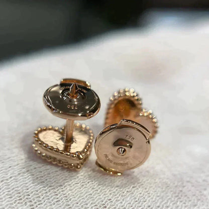 [Royal Top]HEART CARNELIAN STUD EARRINGS