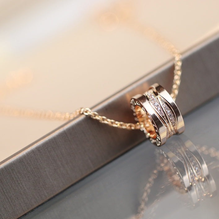 [Royal Top]ZERO 1 PINK GOLD DIAMOND NECKLACE