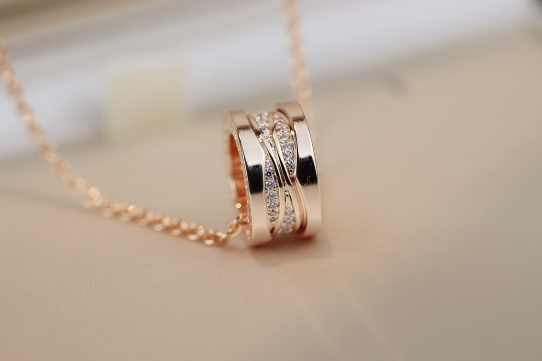 [Royal Top]ZERO 1 PINK GOLD DIAMOND NECKLACE