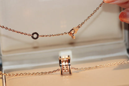 [Royal Top]ZERO 1 ROCK PEDANT PINK GOLD BLACK NECKLACE