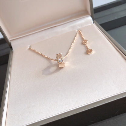 [Royal Top]SERPENTI PEDANT DIAMOND PINK GOLD NECKLACE