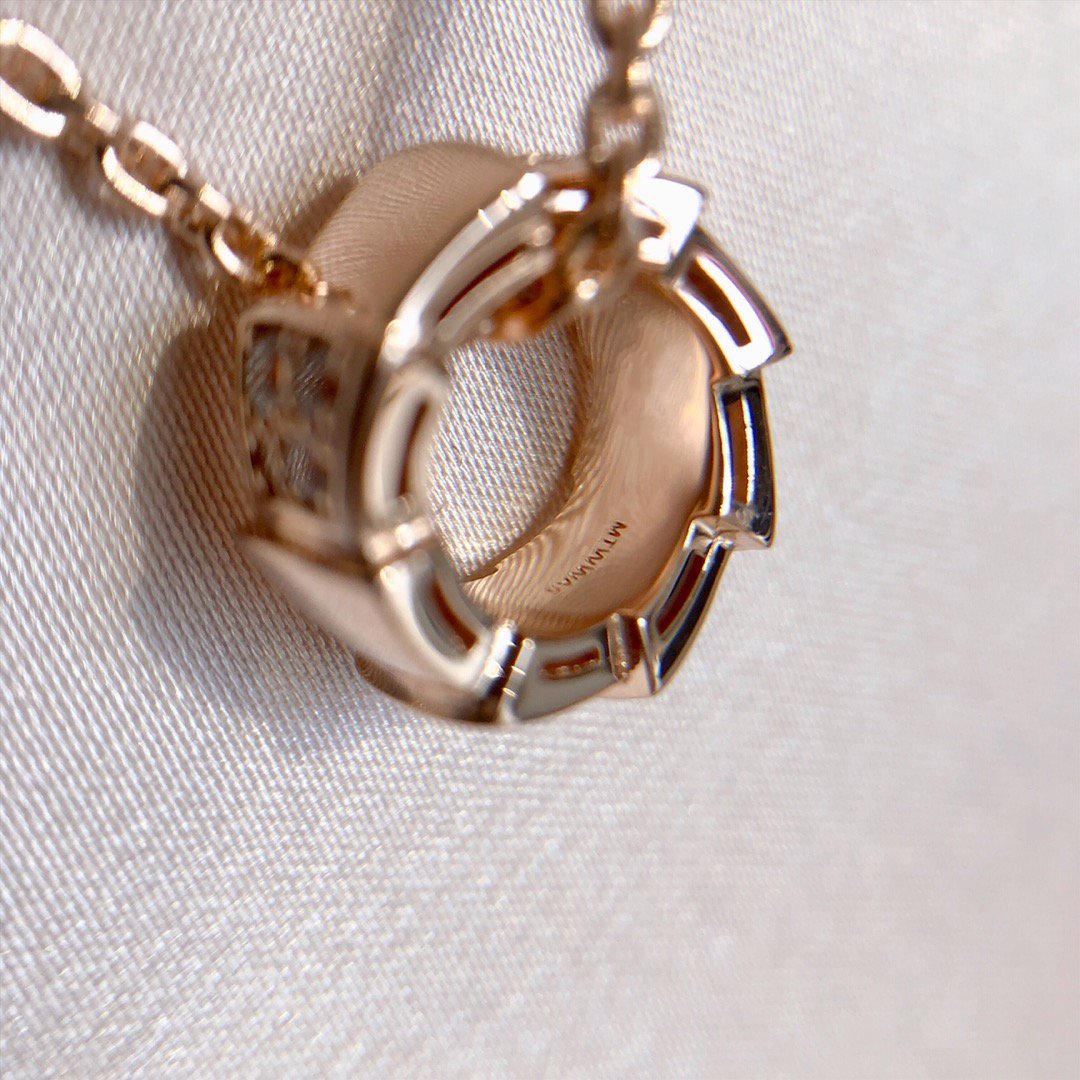[Royal Top]SERPENTI PEDANT DIAMOND PINK GOLD NECKLACE
