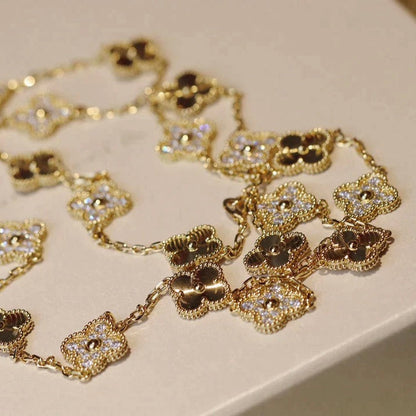 [Royal Top]CLOVER 20 MOTIFS LASER DIAMOND NECKLACE