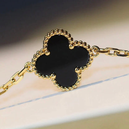 [Royal Top]CLOVER 20 MOTIFS ONYX NECKLACE