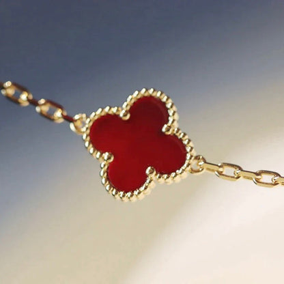 [Royal Top]CLOVER 20 MOTIFS CARNELIAN NECKLACE