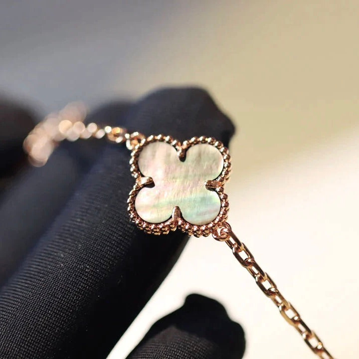 [Royal Top]CLOVER 20 MOTIFS DARK MOP DIAMOND  NECKLACE