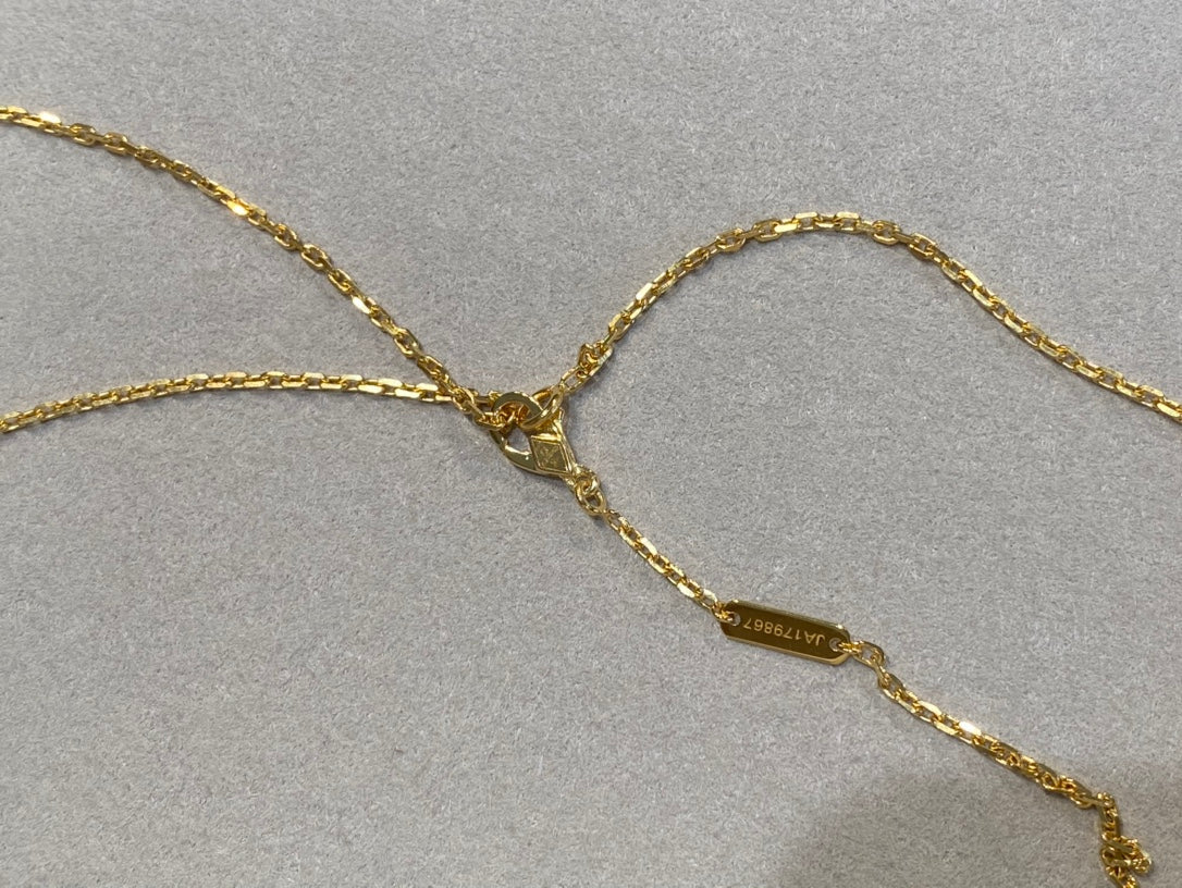 [Royal Top]CLOVER 25MM NECKLACE GOLD CARNELIAN