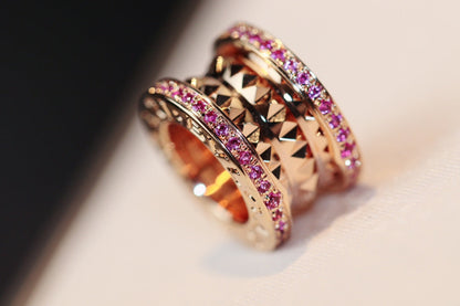 [Royal Top]ZERO 1 ROCK PINK GOLD PINK DIAMOND NECKLACE
