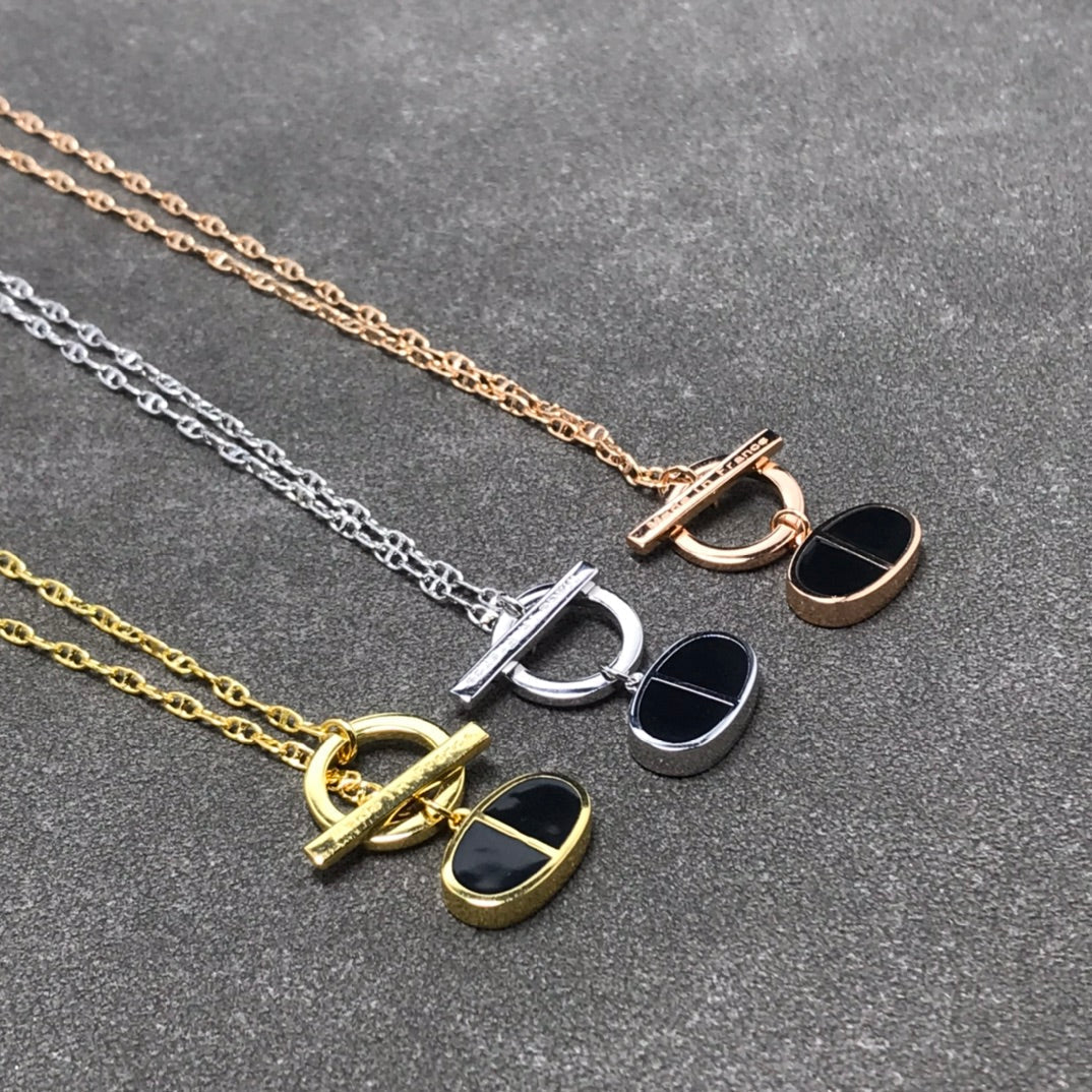 [Royal Top]CHAINE VERSO BLACK CERAMIC  NECKLACE