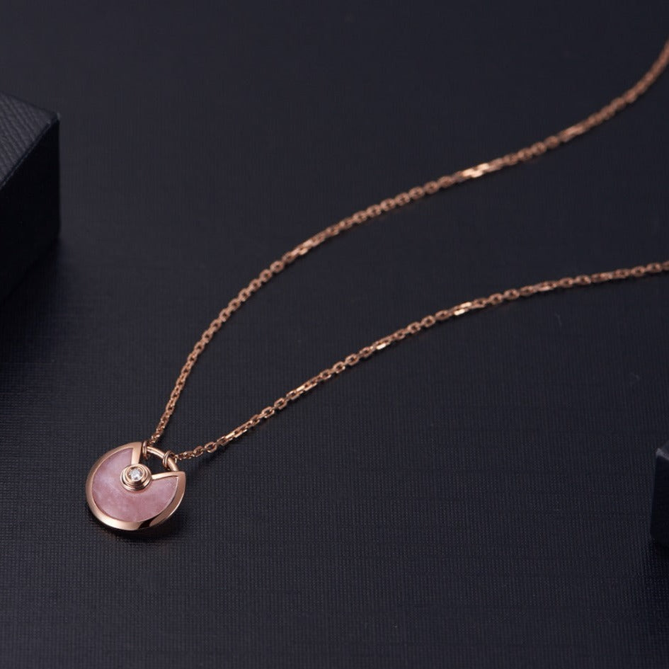 [Royal Top]AMULETTE ROSE GOLD PINK MOP NECKLACE