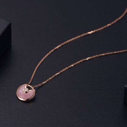 [Royal Top]AMULETTE ROSE GOLD PINK MOP NECKLACE