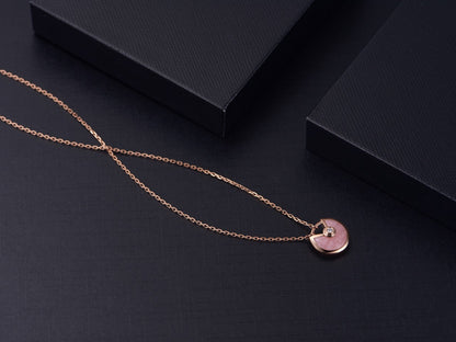 [Royal Top]AMULETTE ROSE GOLD PINK MOP NECKLACE