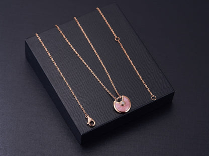 [Royal Top]AMULETTE ROSE GOLD PINK MOP NECKLACE
