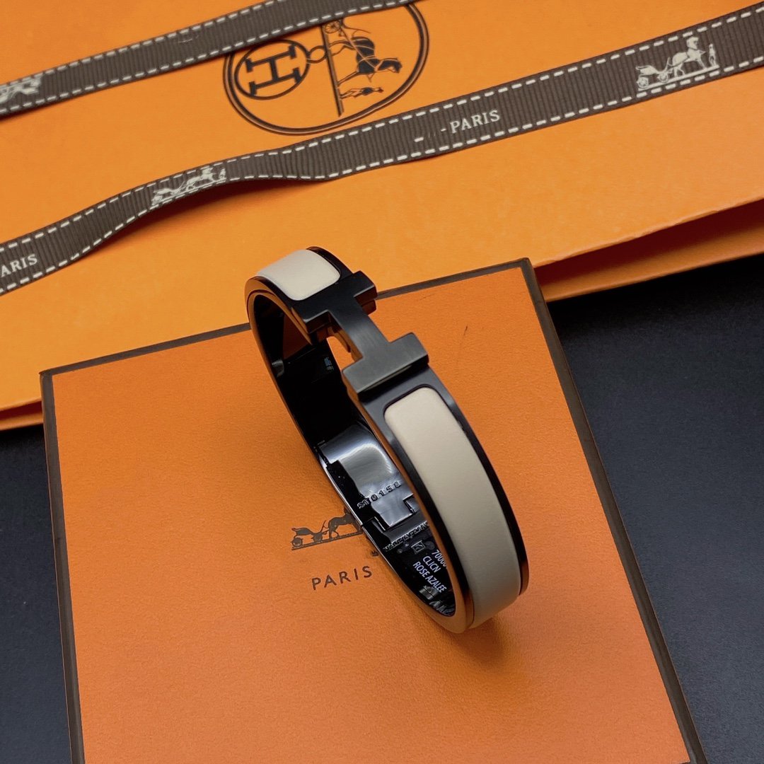 [Royal Top]H BRACELET 12MM BLACK BEIGE CERAMIC